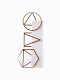 Brass geometric paperclips